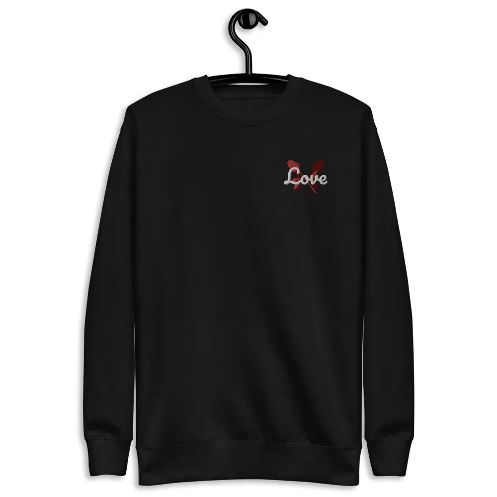 Love | embroidered unisex fleece pullover