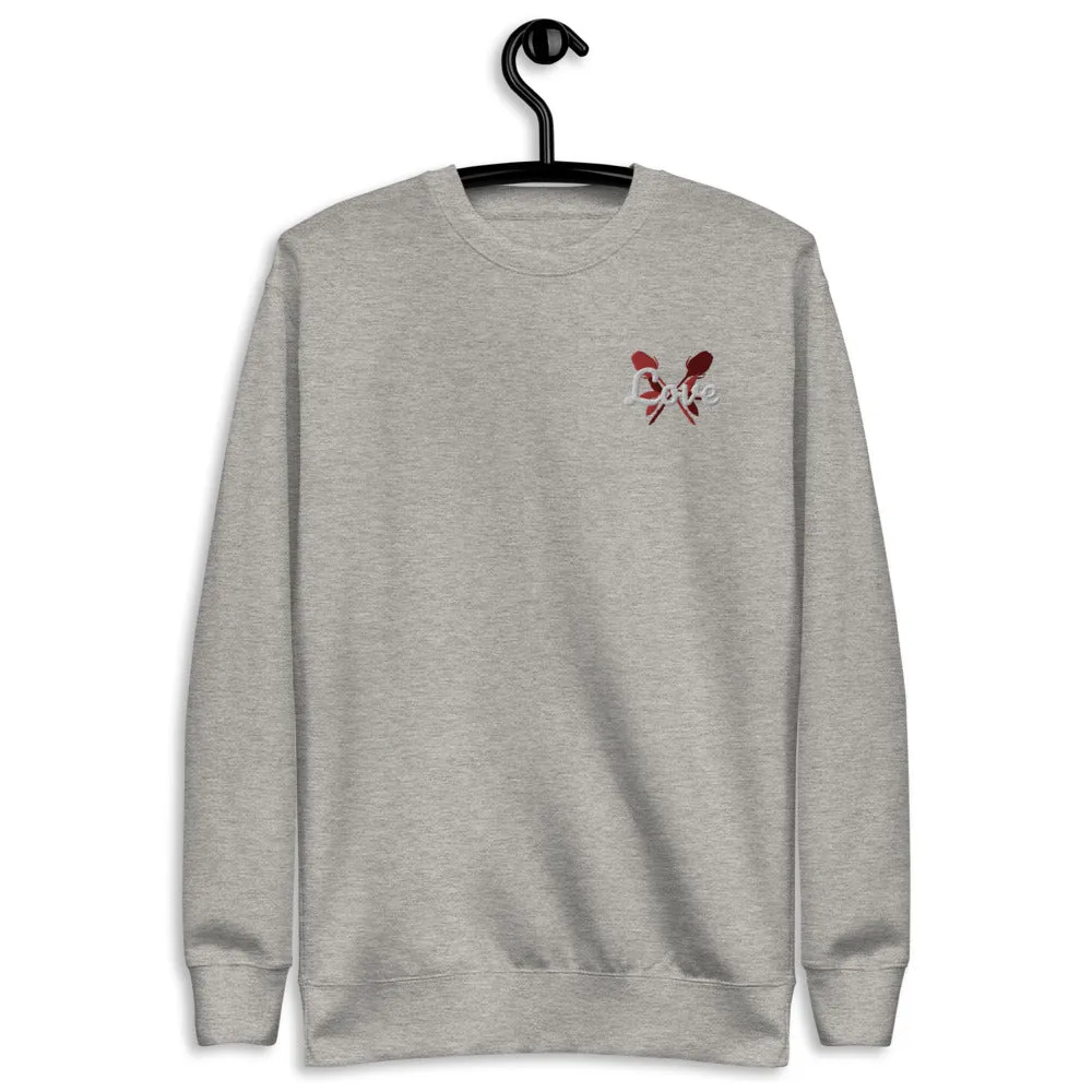 Love | embroidered unisex fleece pullover