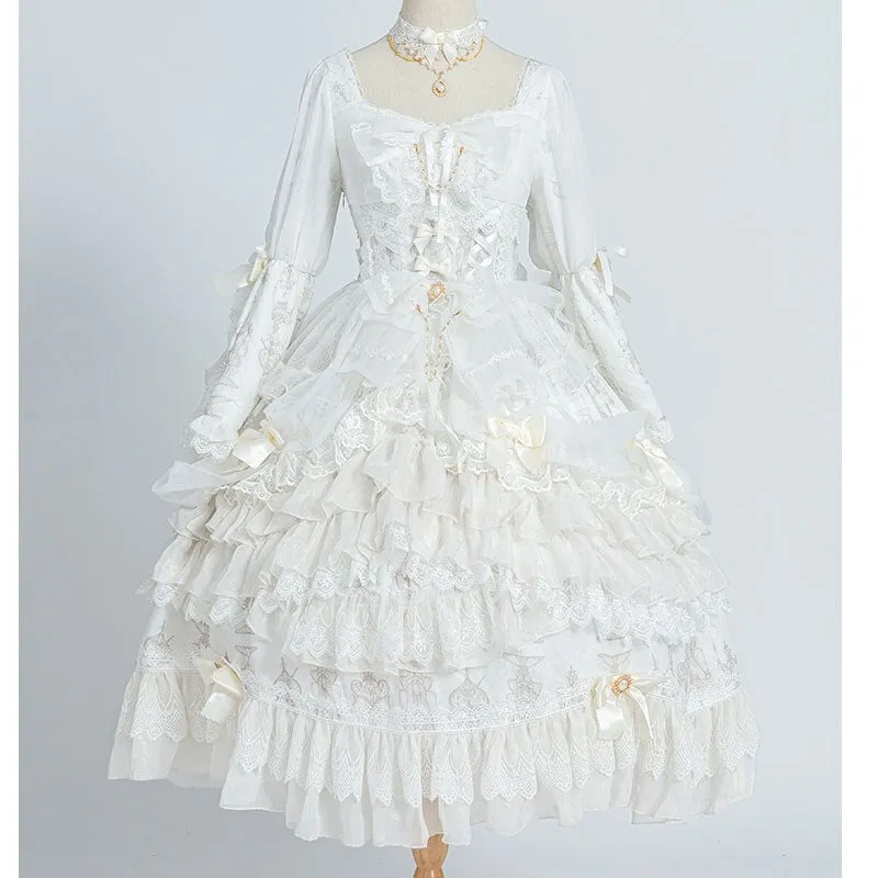 Luxury Chandelier ~ Gothic Long Sleeve Lolita OP Dress by OCELOT