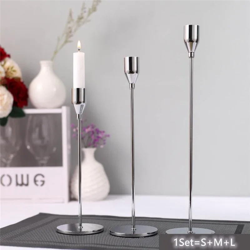 Luxury Long Metal Candle Holders