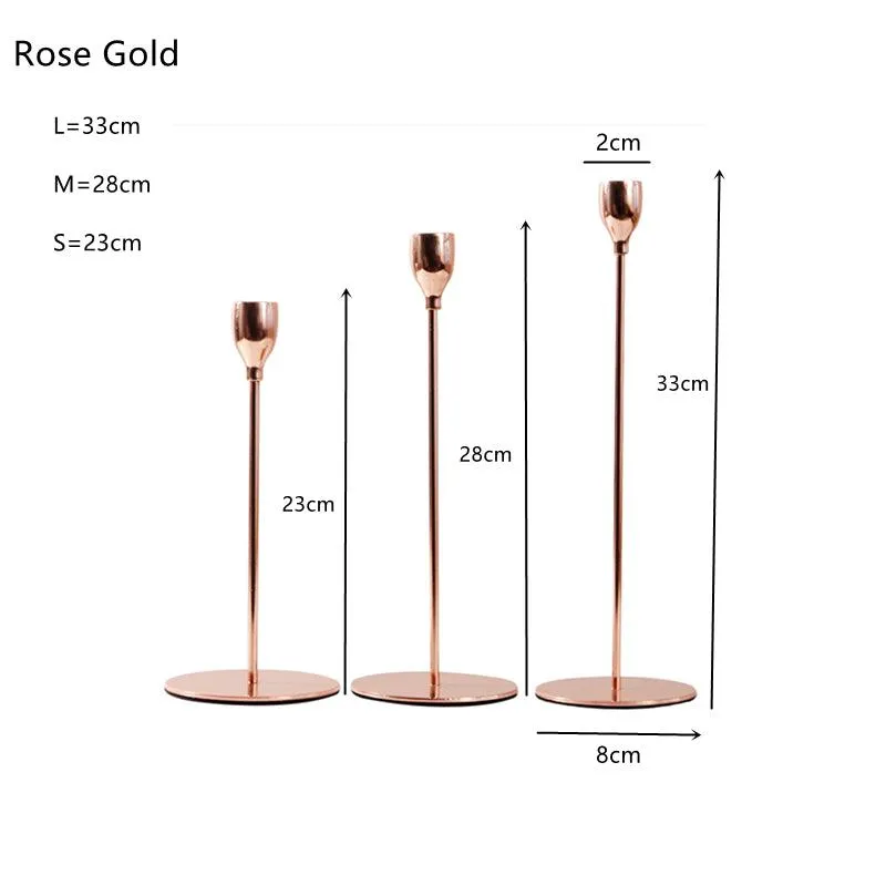 Luxury Long Metal Candle Holders