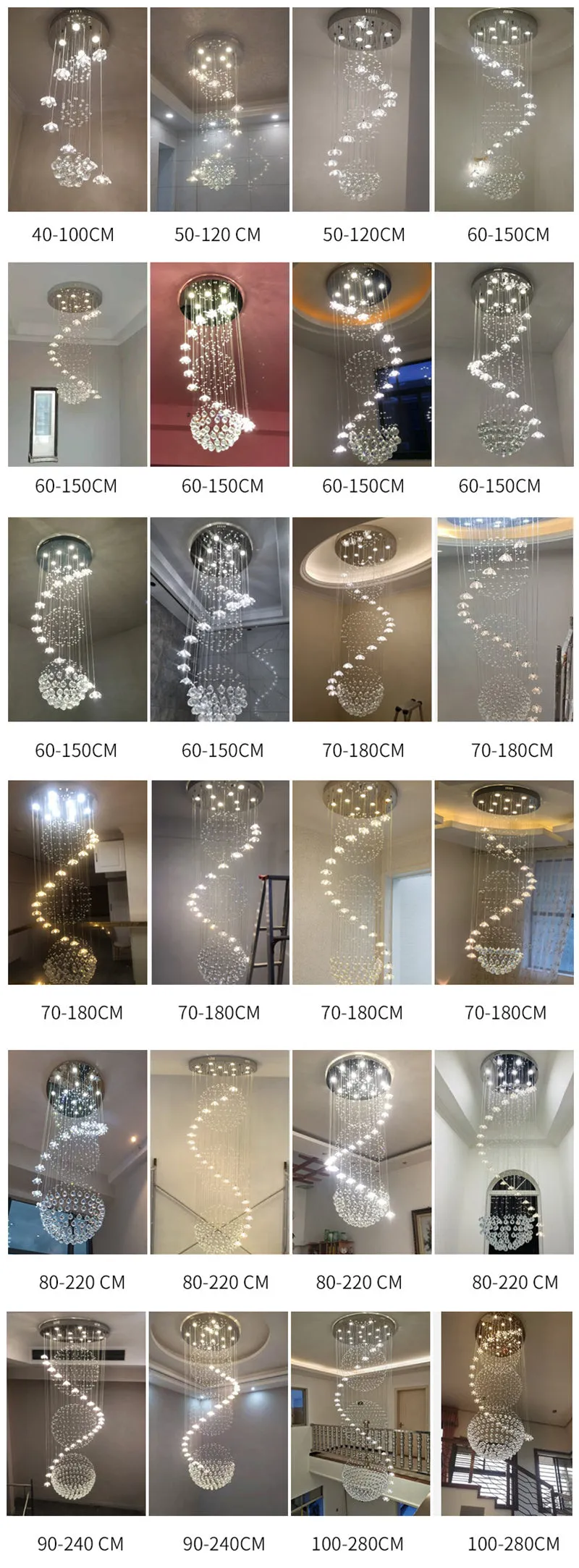 Luxury Long Staircase Crystal Chandelier