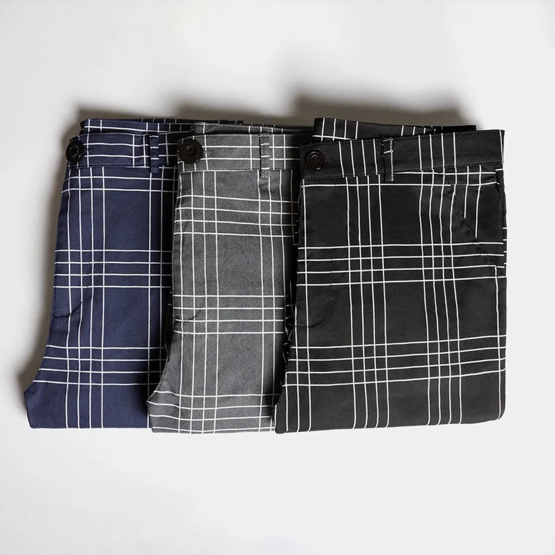 Majestic Plaid Slim Fit Pants