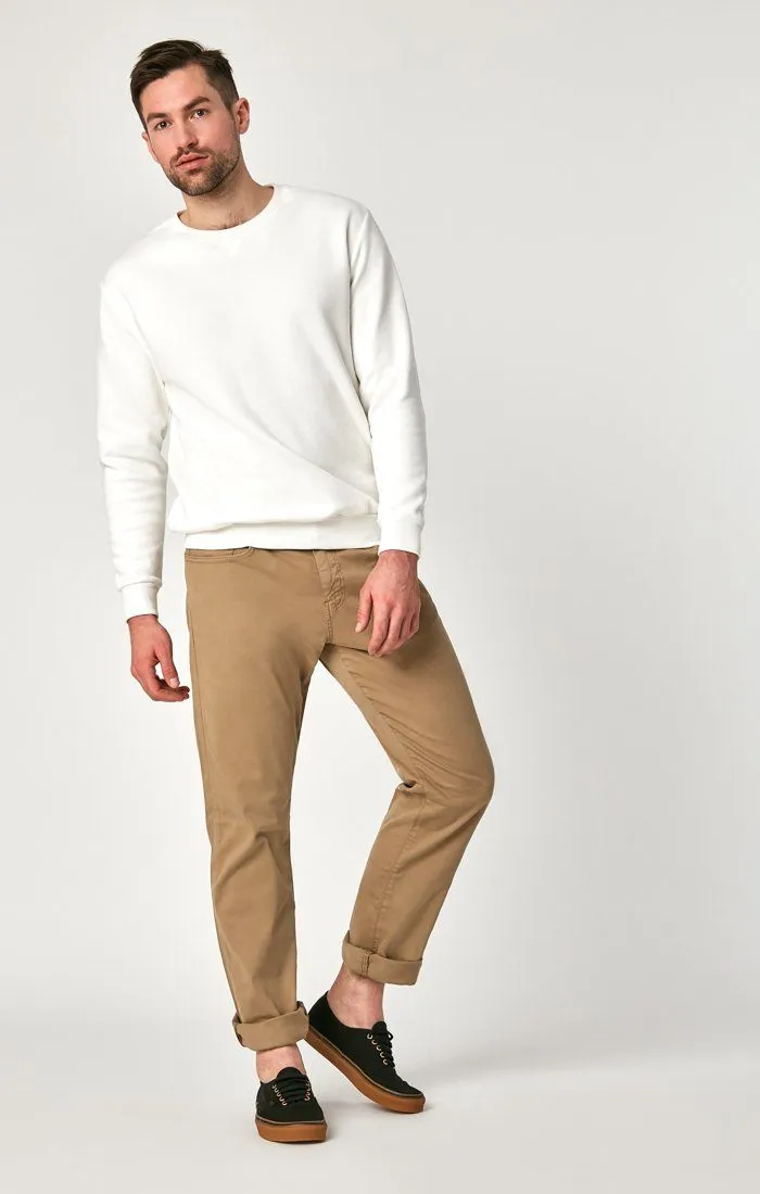 MATT RELAXED STRAIGHT LEG IN BRITISH KHAKI TWILL