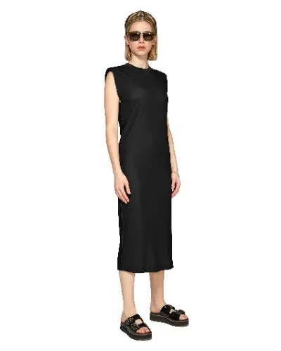 Matte Jersey Sheath Midi Dress