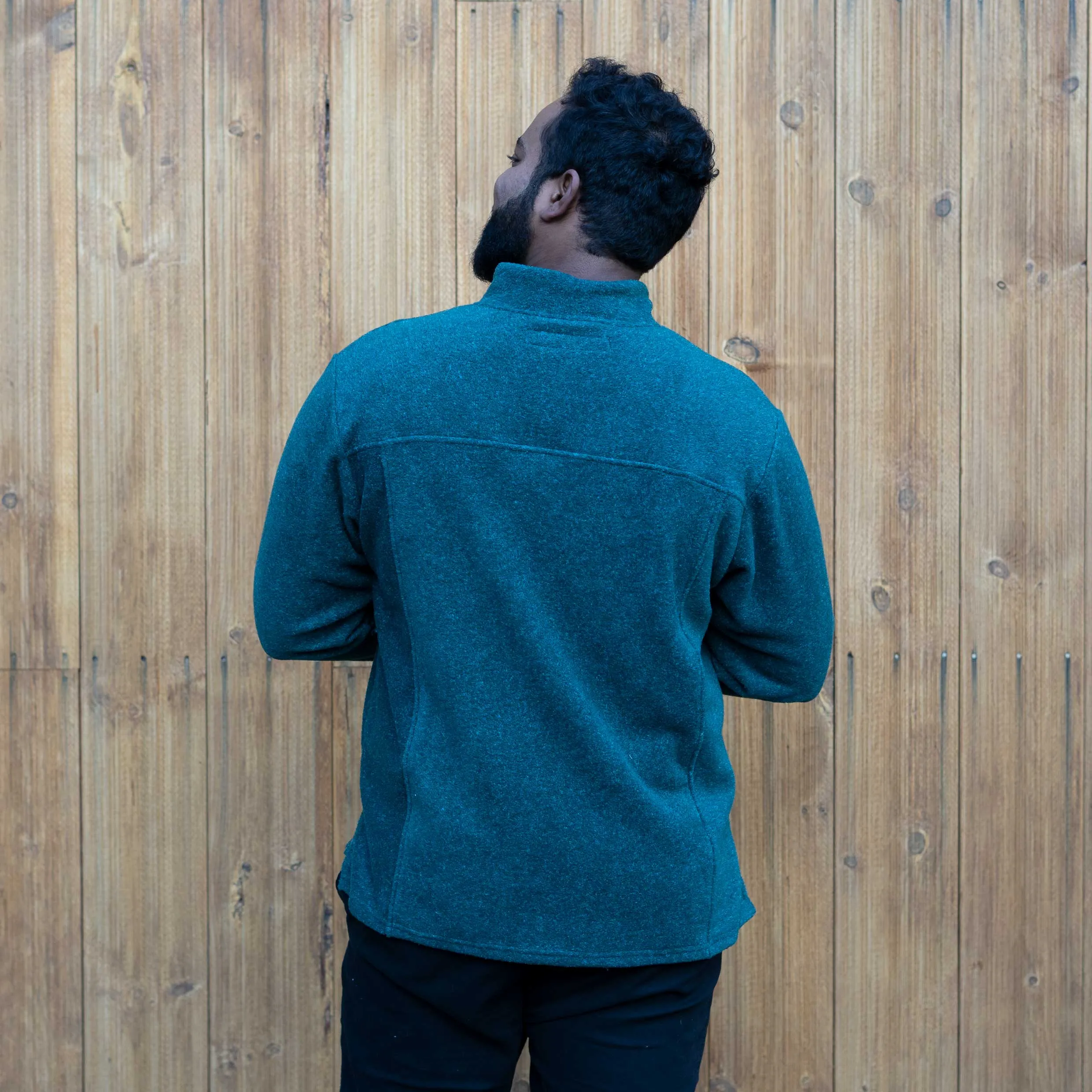 Men's fleece henley