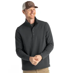 Men's Gridback Fleece Snap Pullover - Black Sand