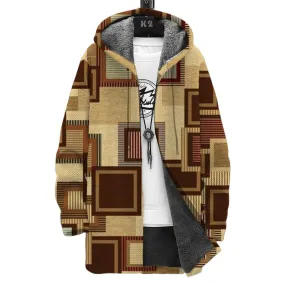 Men's Printed Hooded Two-Pocket Plush Thickened Long-Sleeved Cardigan Jacket 11090895L