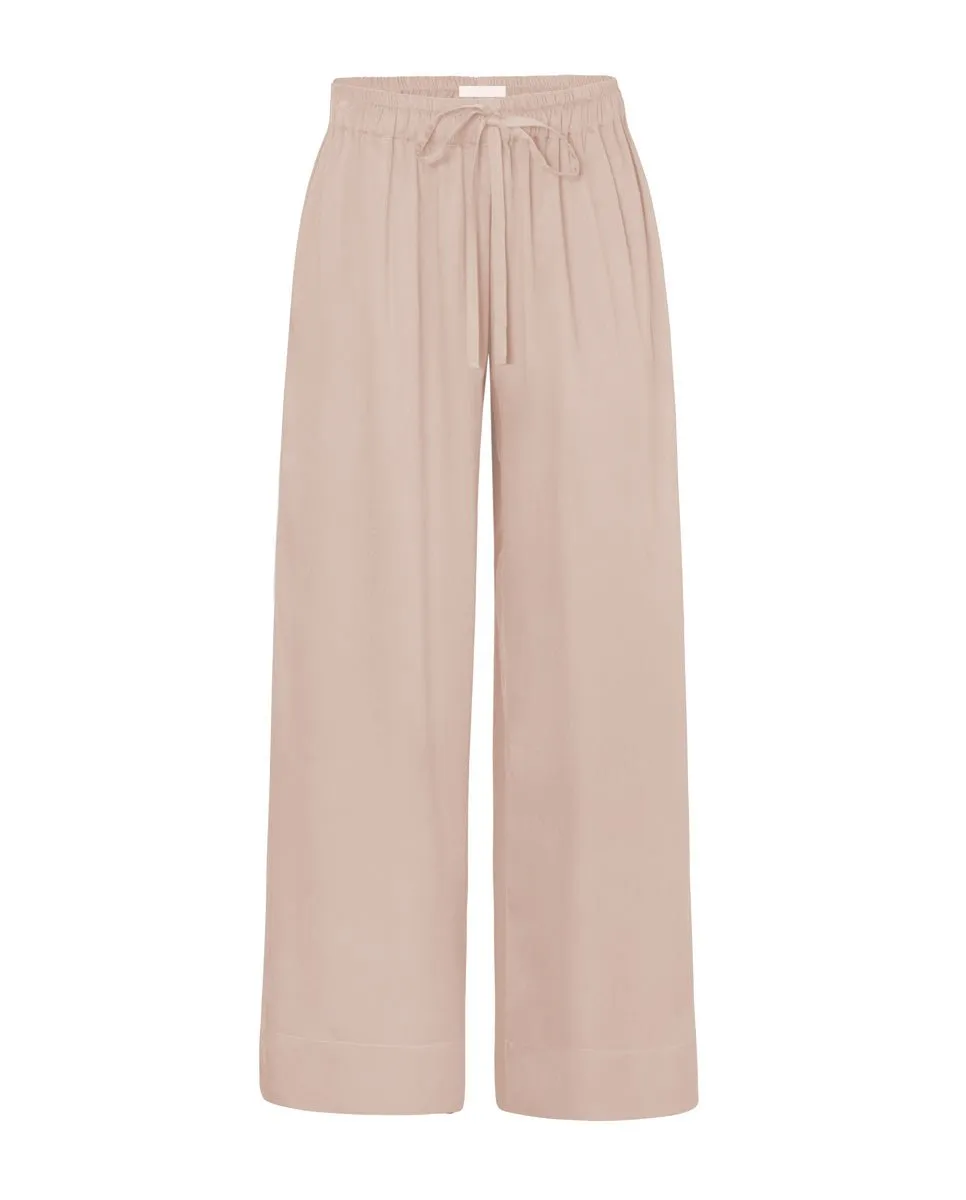 Metis Organic Bamboo Satin Lounge Pant - Blush