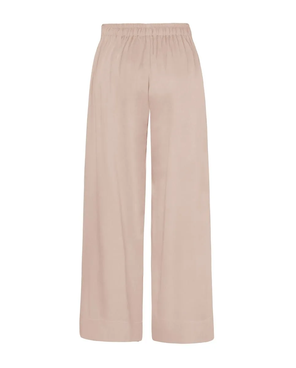 Metis Organic Bamboo Satin Lounge Pant - Blush