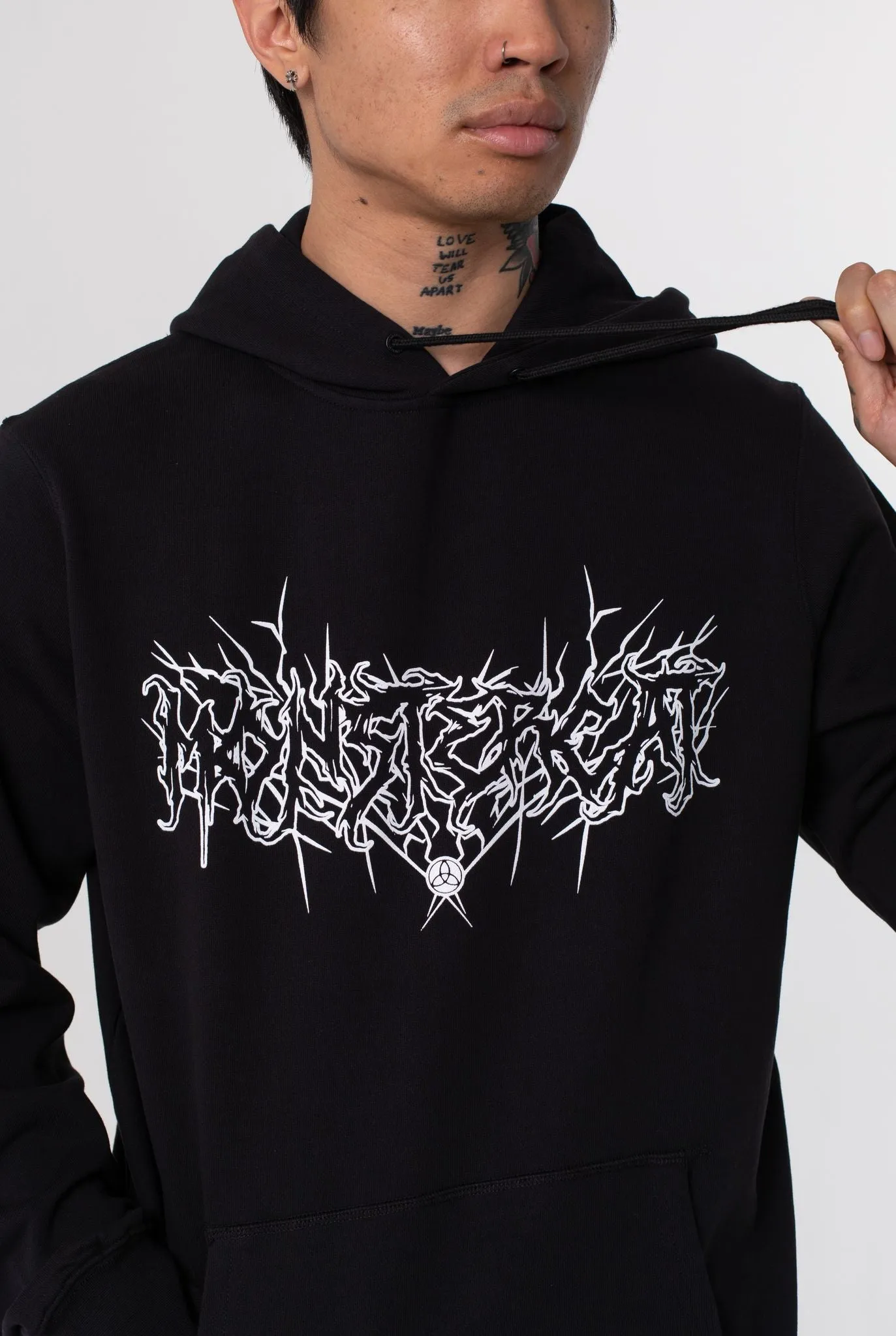 Midnight - Black Drawcord Pullover Hoodie