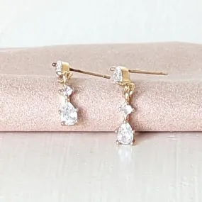 Minimalist Cubic Zirconia Earrings