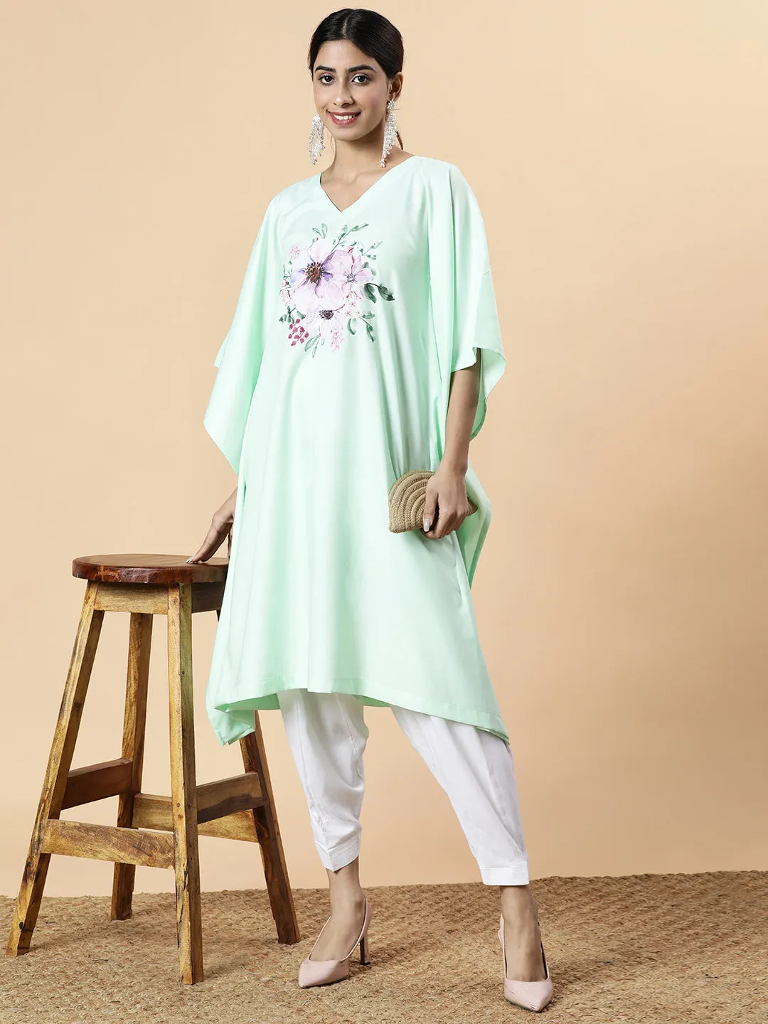 Mint Rayon LongKurta - ChulbuliGulgasta