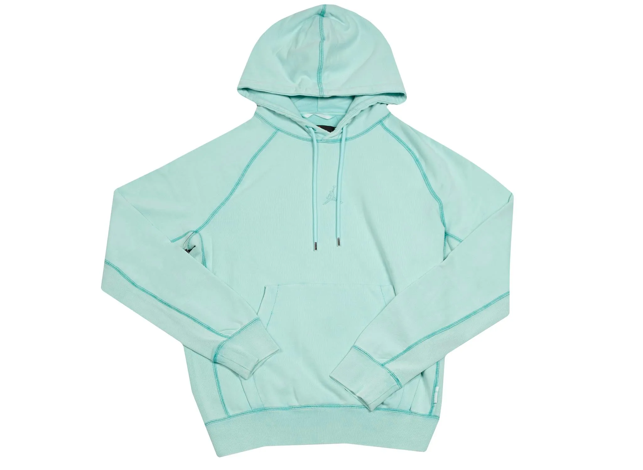 MJ Washed Wings Fleece Pullover Hoodie 'Light Aqua'