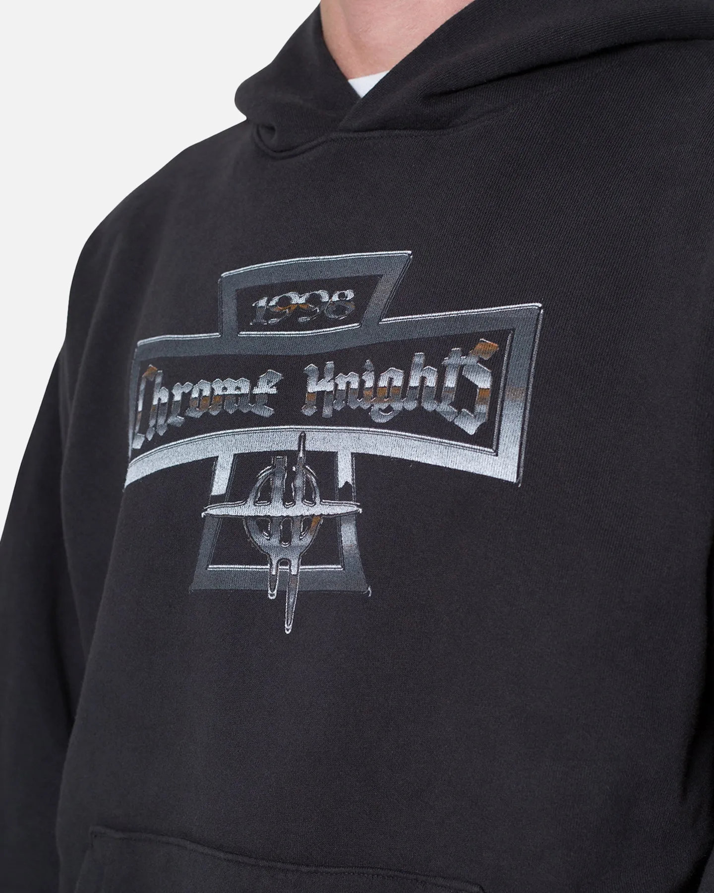 MNML Chrome Knights Hoodie Off Black