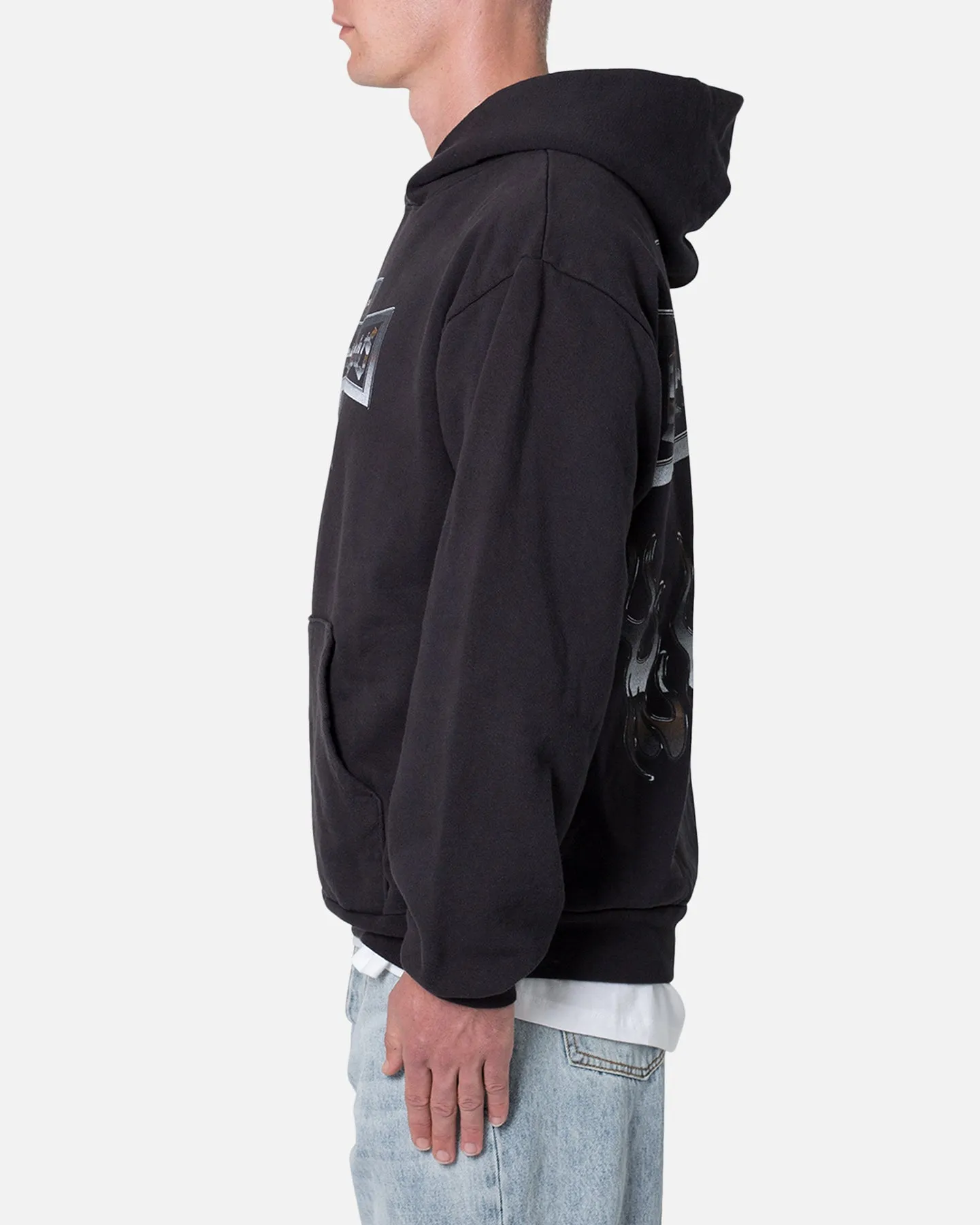 MNML Chrome Knights Hoodie Off Black