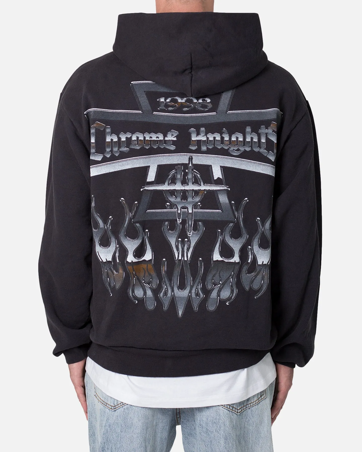 MNML Chrome Knights Hoodie Off Black