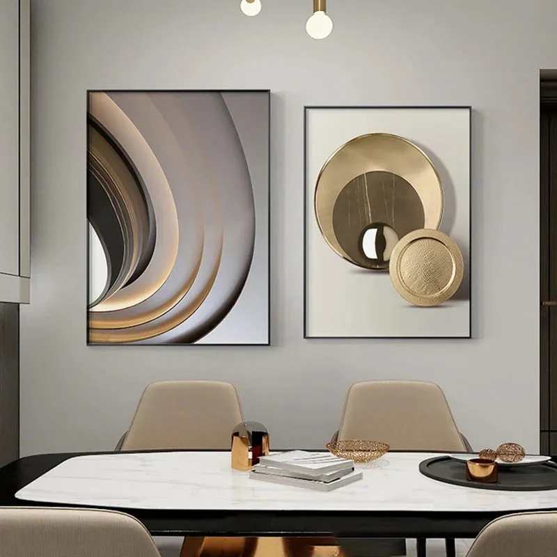 Modern Abstract Architectural Aesthetics Wall Art Fine Art Canvas Prints Minimalist Futurist Pictures For Modern Loft Apartment Living Room Decor