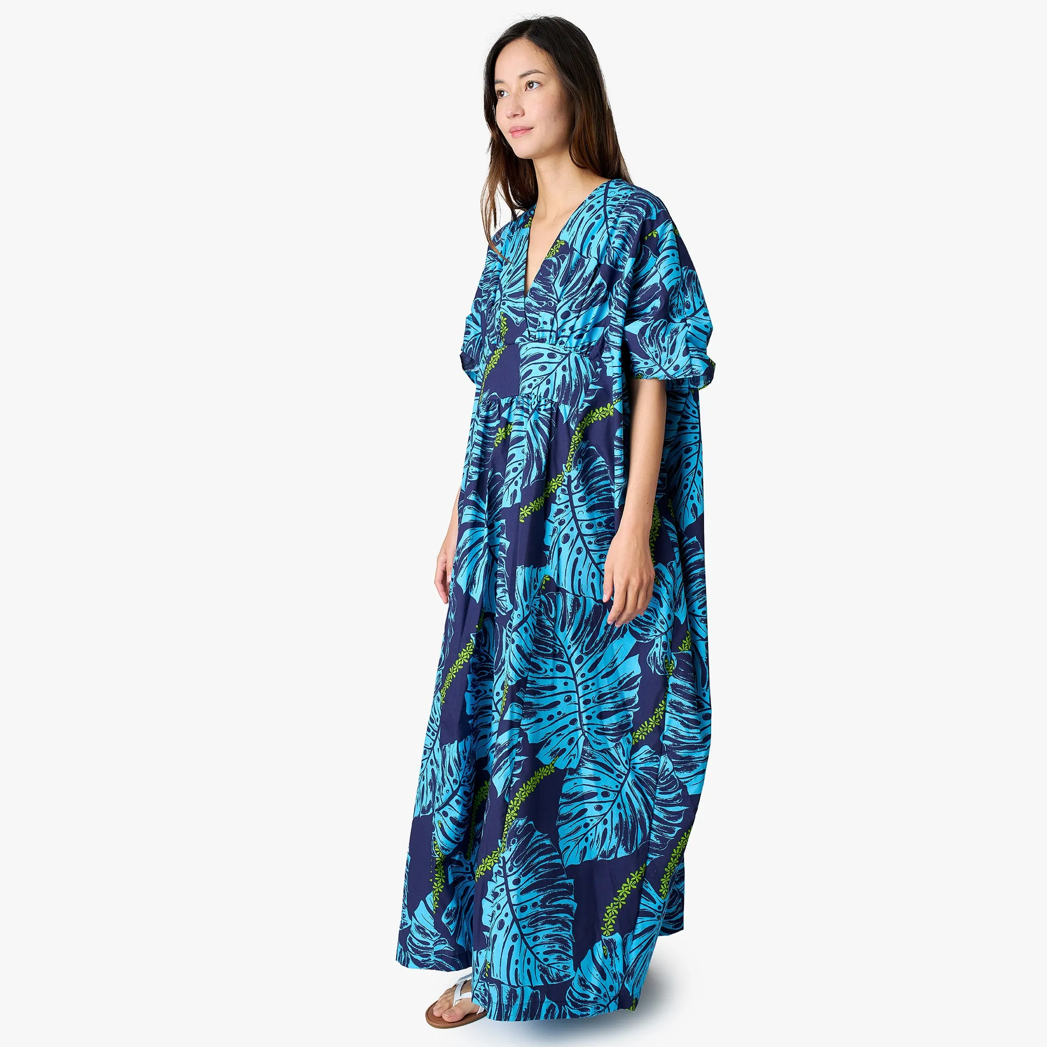 Monstera Leaf Japanese Style Caftan