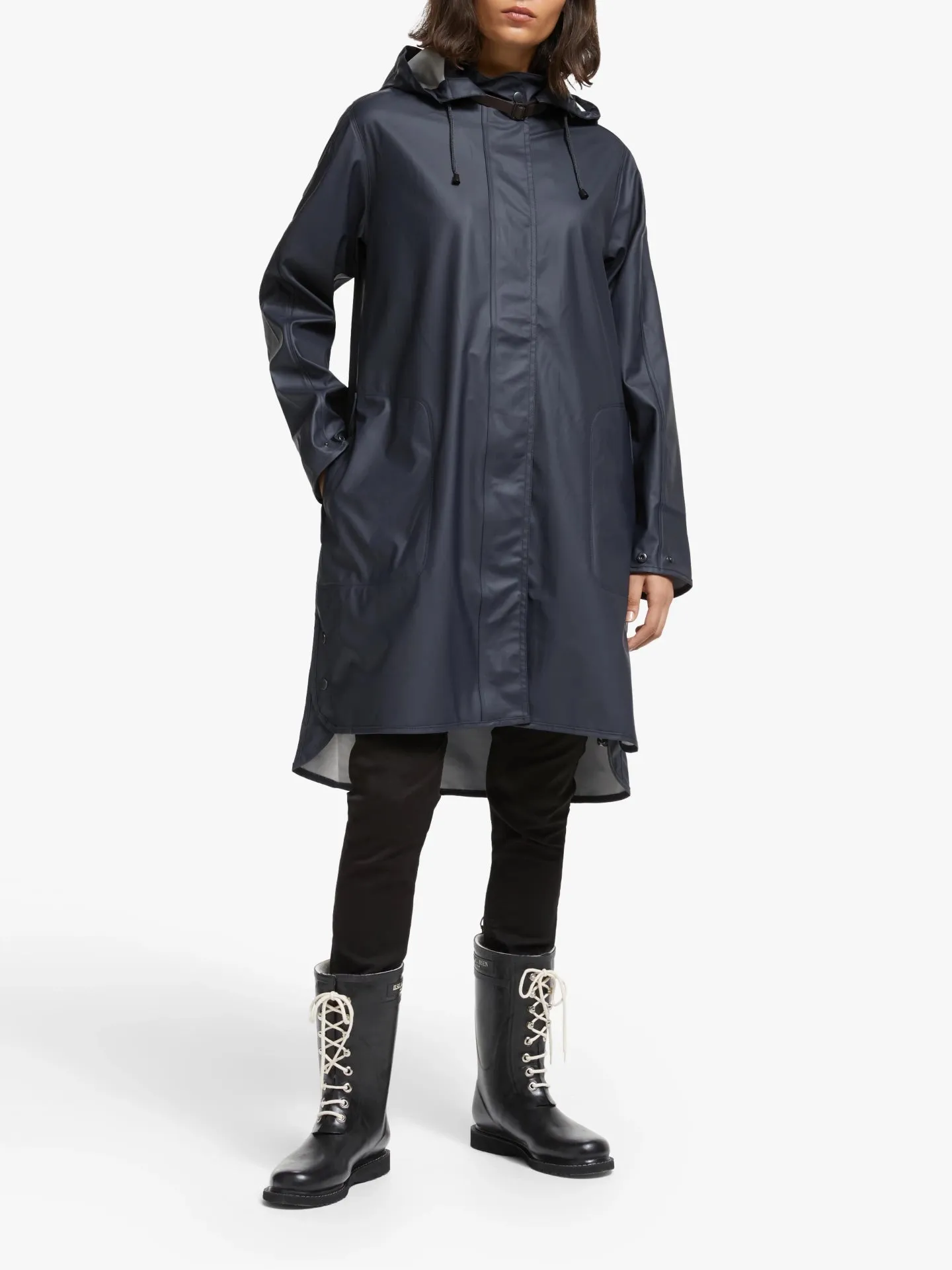 Navy Full Length Rain Coat