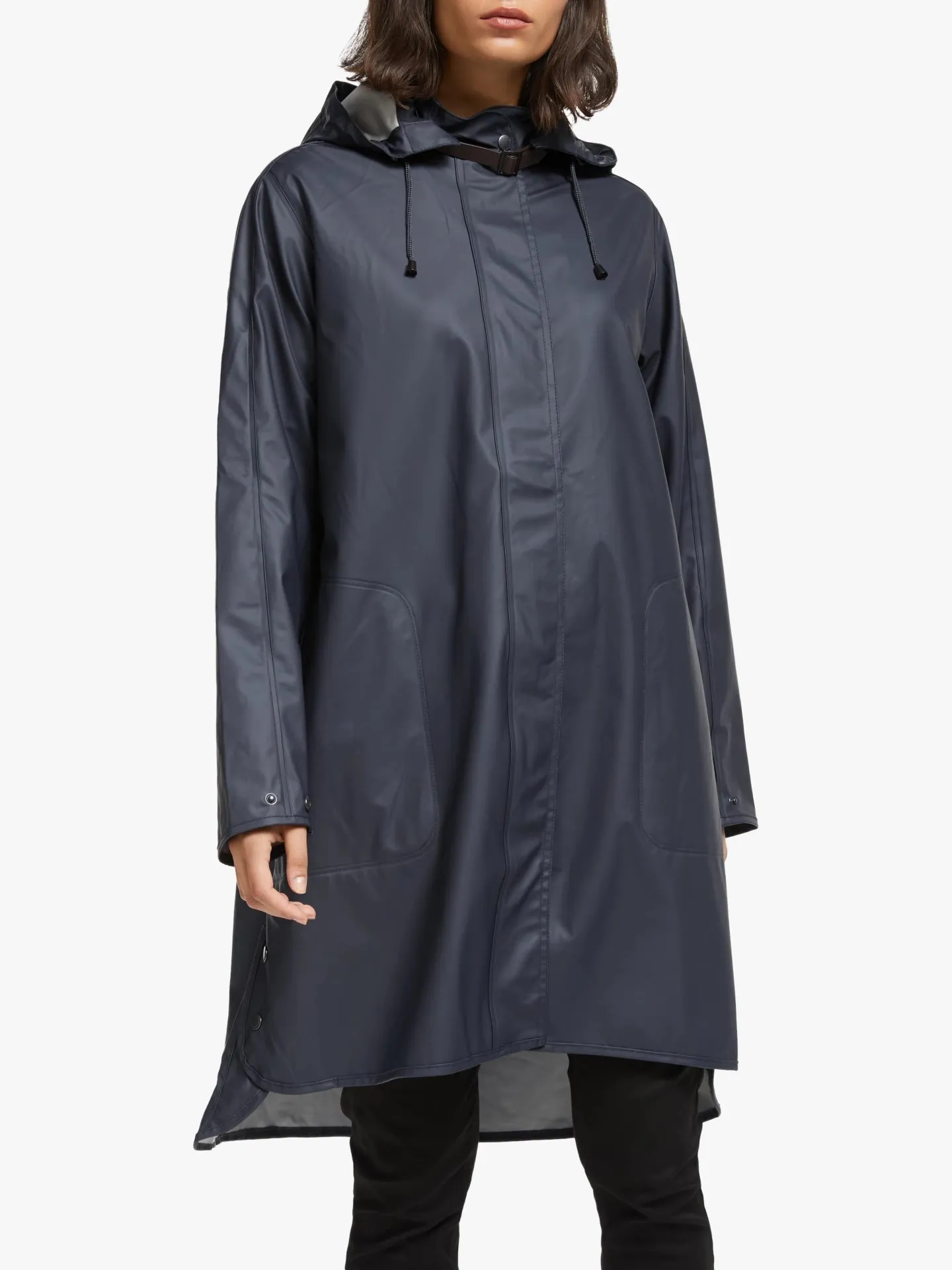 Navy Full Length Rain Coat