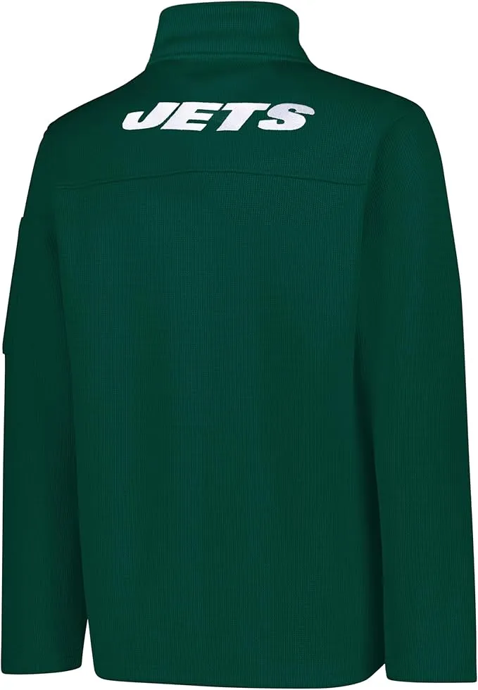 NFL Official Adults Quarter-Zip Super Soft Pullover Sweatshirt with Zipper Pockets - Unisex|New York Jets