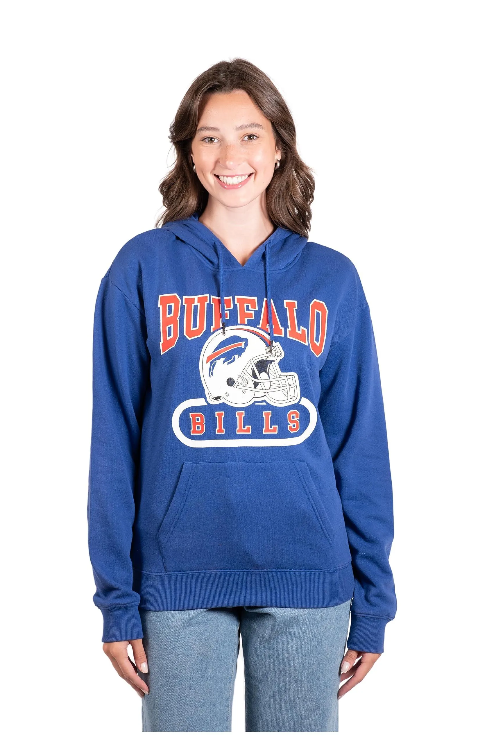 NFL Official Women's Super Soft Hoodie Pullover Sweatshirt|Buffalo Bills