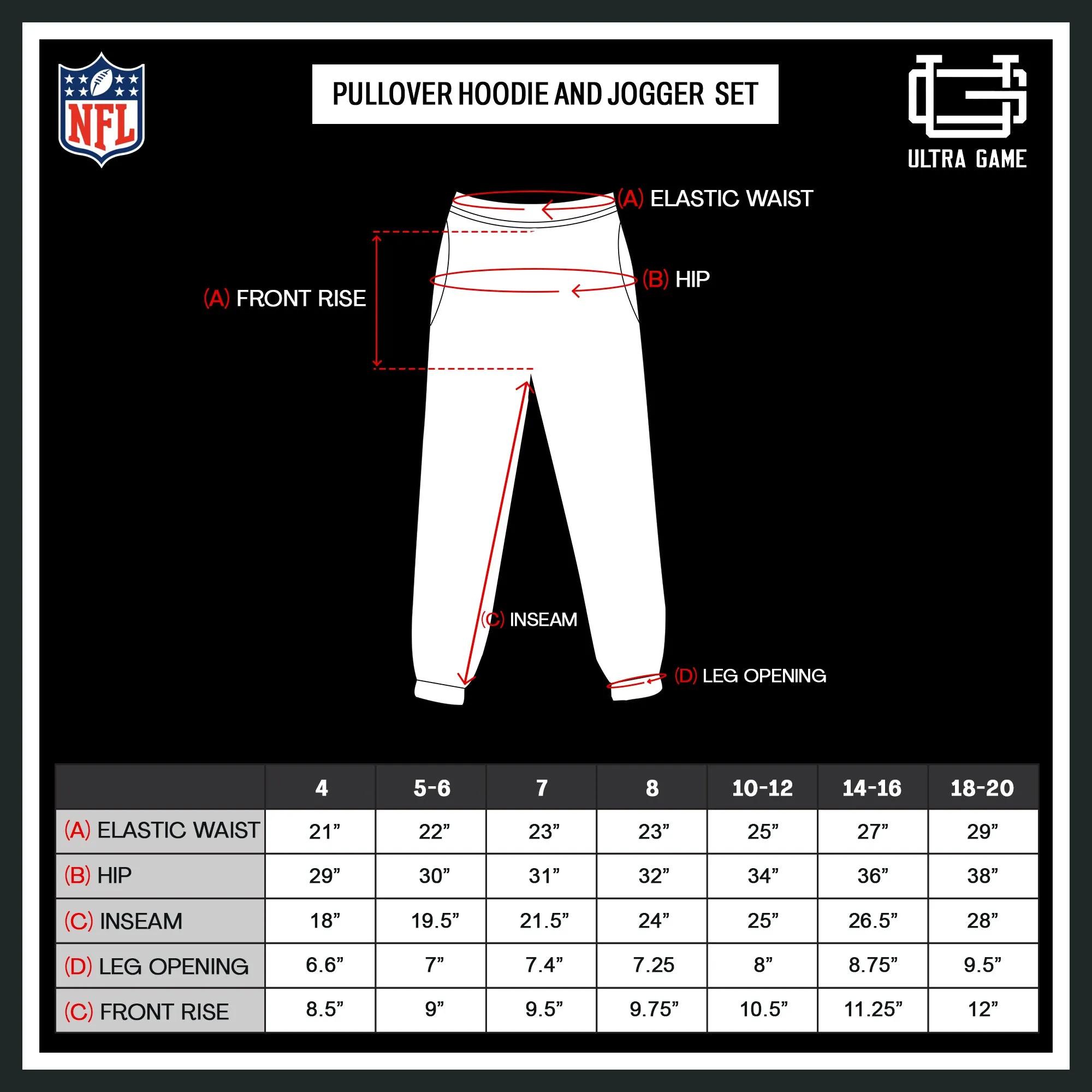 NFL Official Youth Super Soft Jogger & Hoodie Sweatshirt Set|Las Vegas Raiders