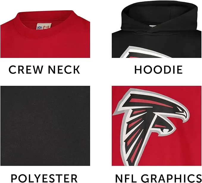 NFL Official Youth Super Soft T-Shirt & Hoodie Sweatshirt Set|Las Vegas Raiders