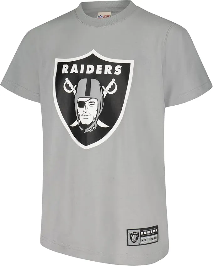 NFL Official Youth Super Soft T-Shirt & Hoodie Sweatshirt Set|Las Vegas Raiders