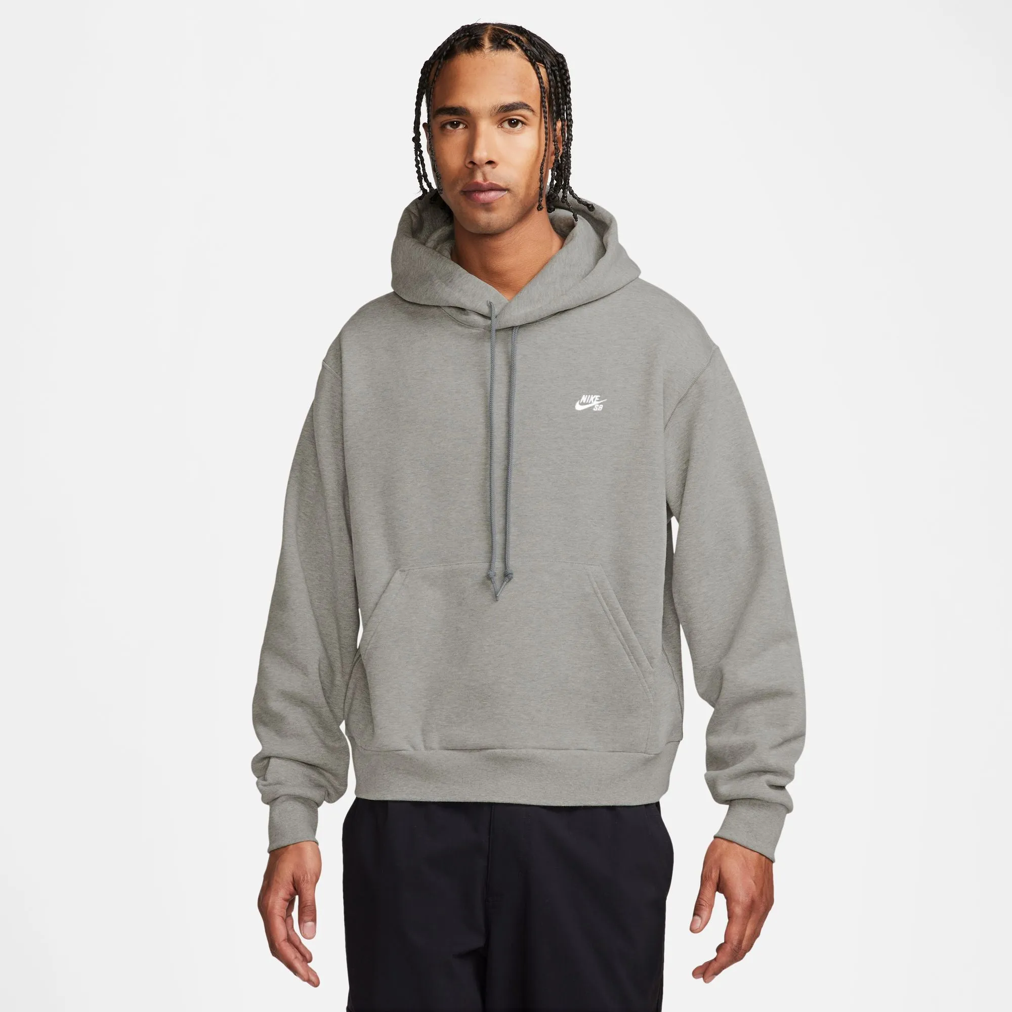 Nike SB Fleece Pullover Skate Hood Grey Sale