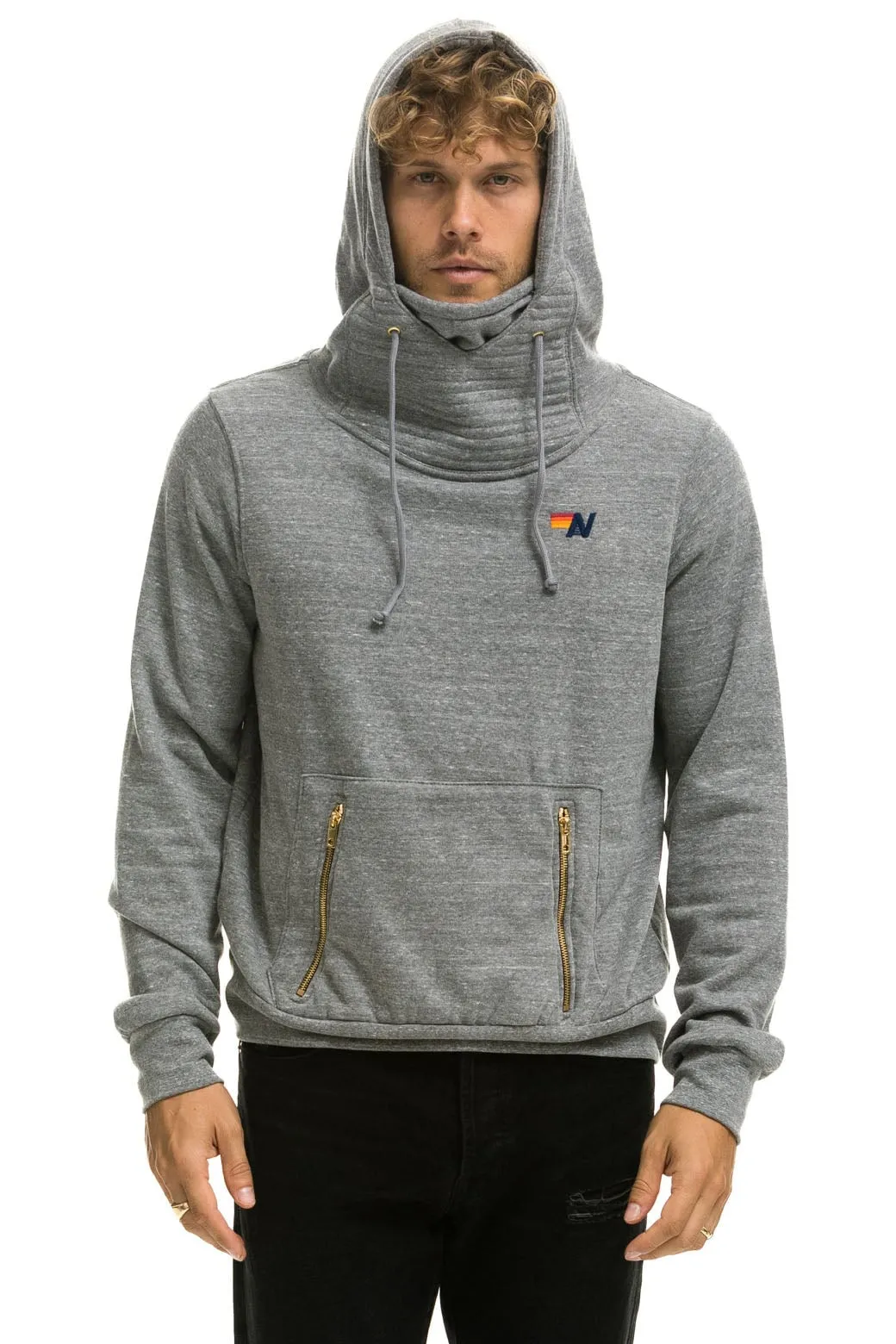 NINJA PULLOVER HOODIE - HEATHER GREY