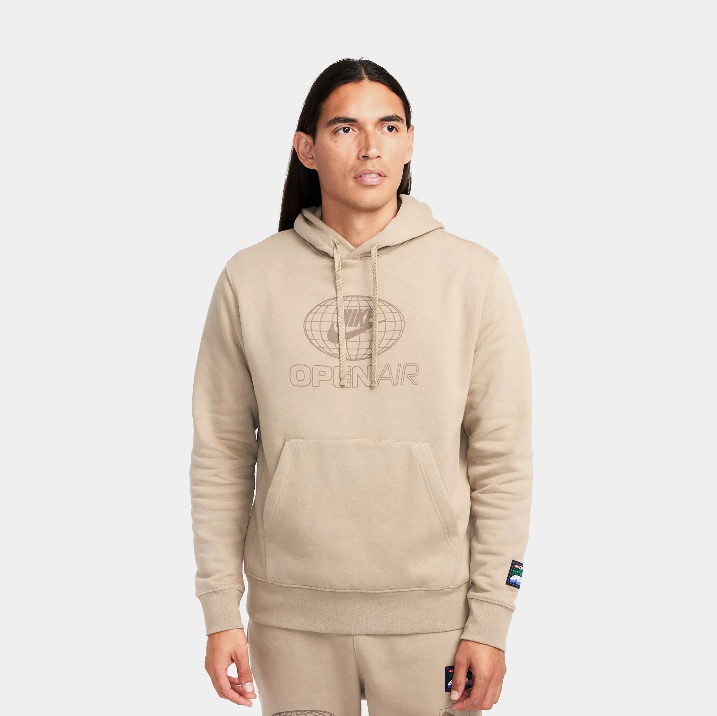 NSW Club Open Air Pullover Mens Hoodie (Khaki/White)