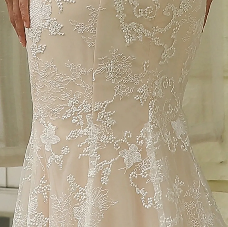 Off-the-Shoulder Sheath Wedding Dress with Luxury Illusion Lace