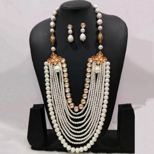 Onex And Moti Layered Long Necklace Set