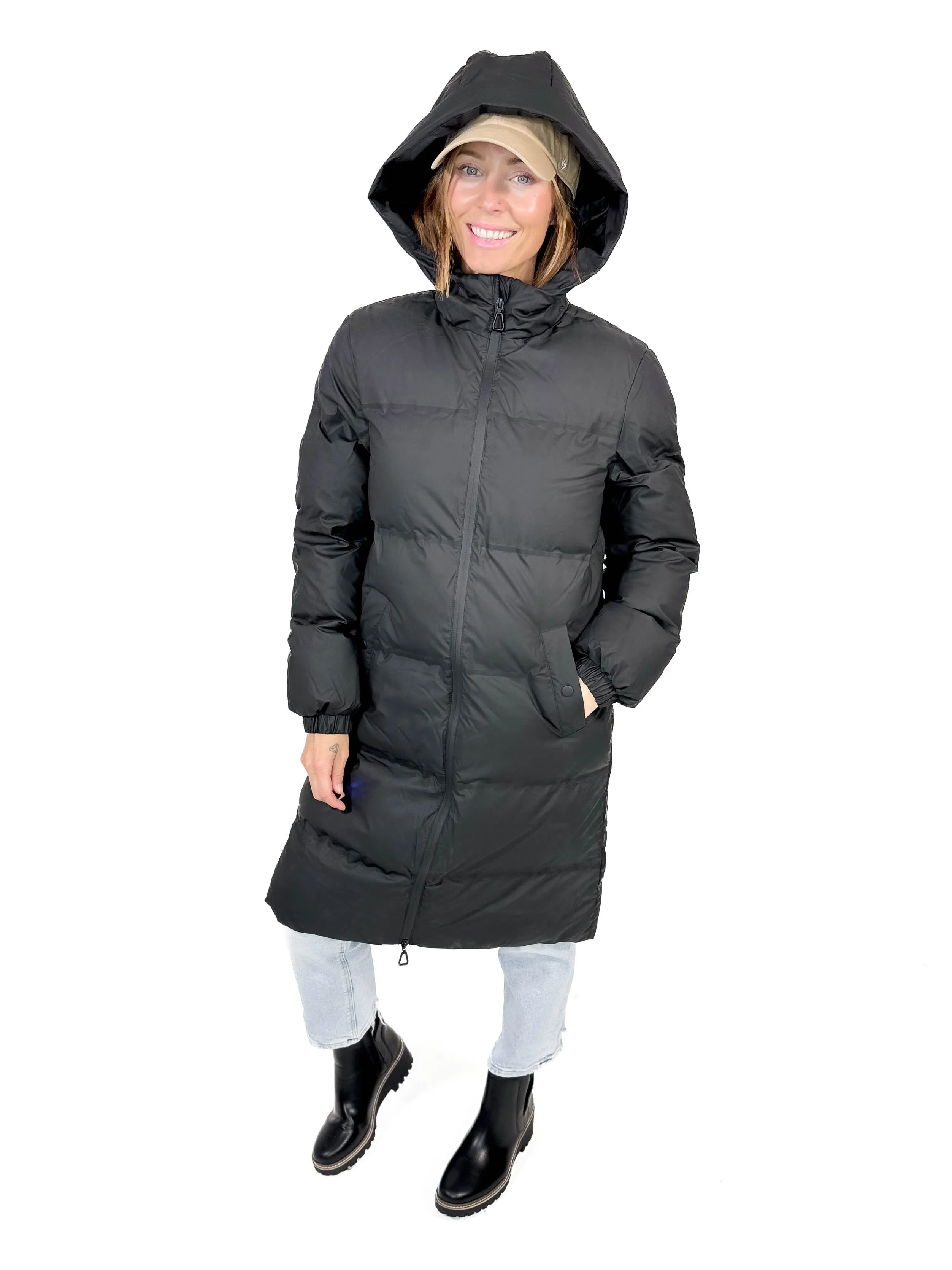 ONLY Seattle Insulated Rain Coat- BLACK -FINAL SALE