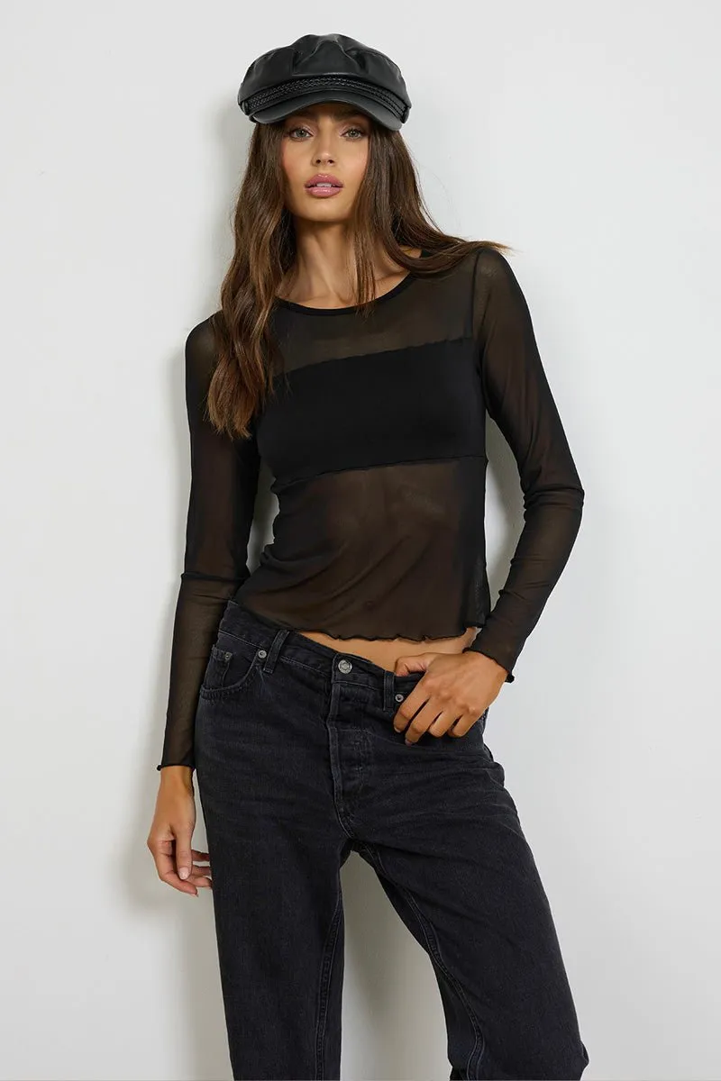 OZZY MESH CONTRAST TOP