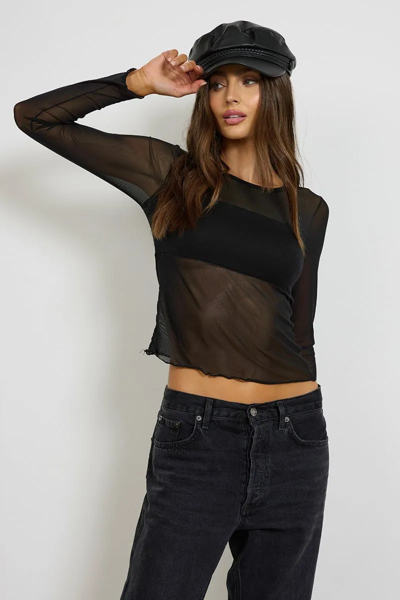 OZZY MESH CONTRAST TOP