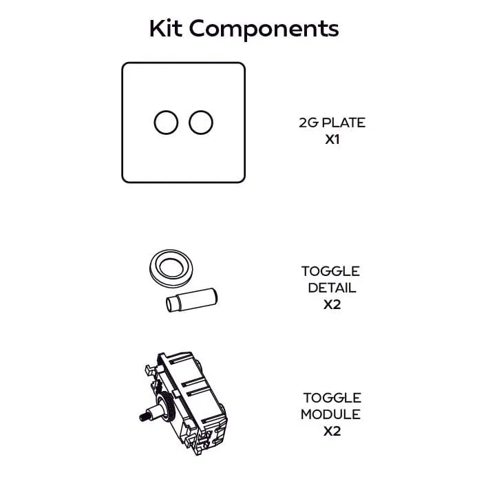 PALO 2G Two Way Toggle Light Switch - Brass