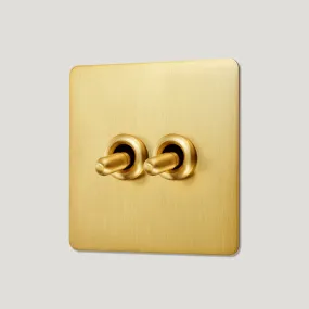 PALO 2G Two Way Toggle Light Switch - Brass