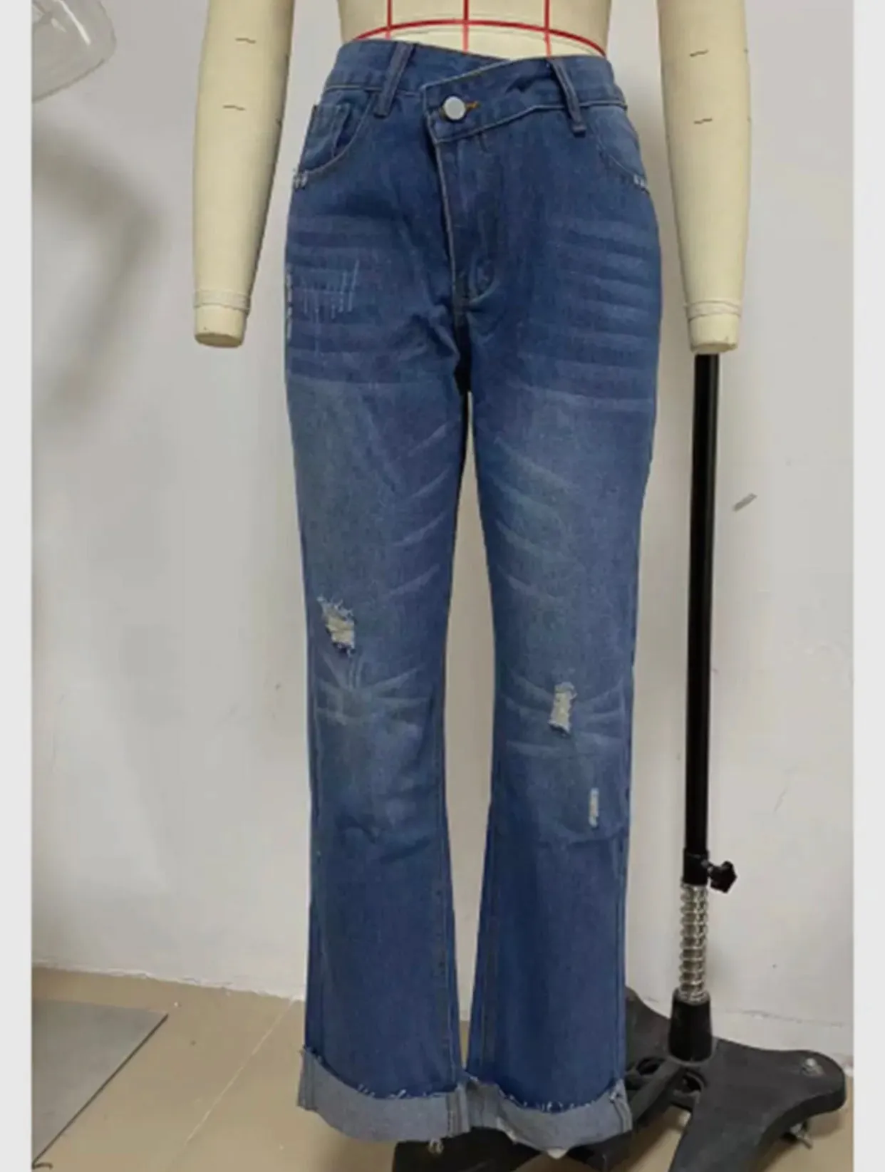 Pants - Leisure Washed Women’s Straight Leg Denim Pants