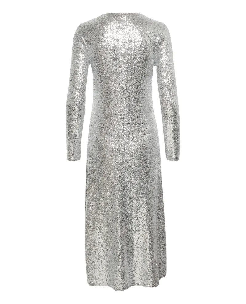 Part Two Malliah Silver Sequin Midi Dress