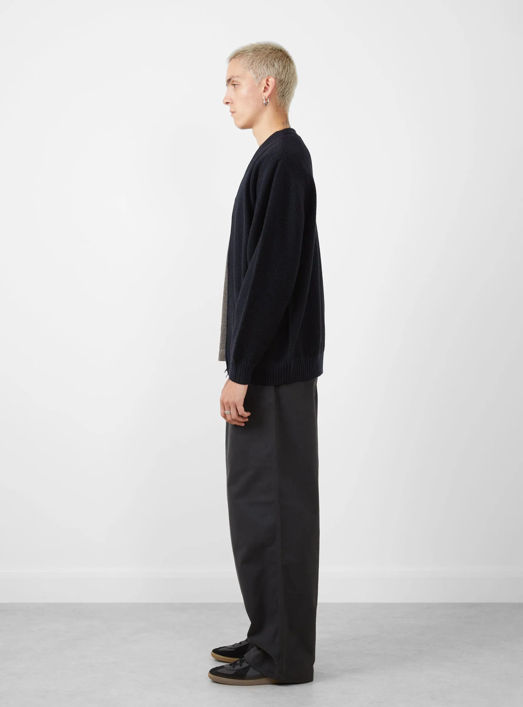 Peach Skin Wide Pants Charcoal