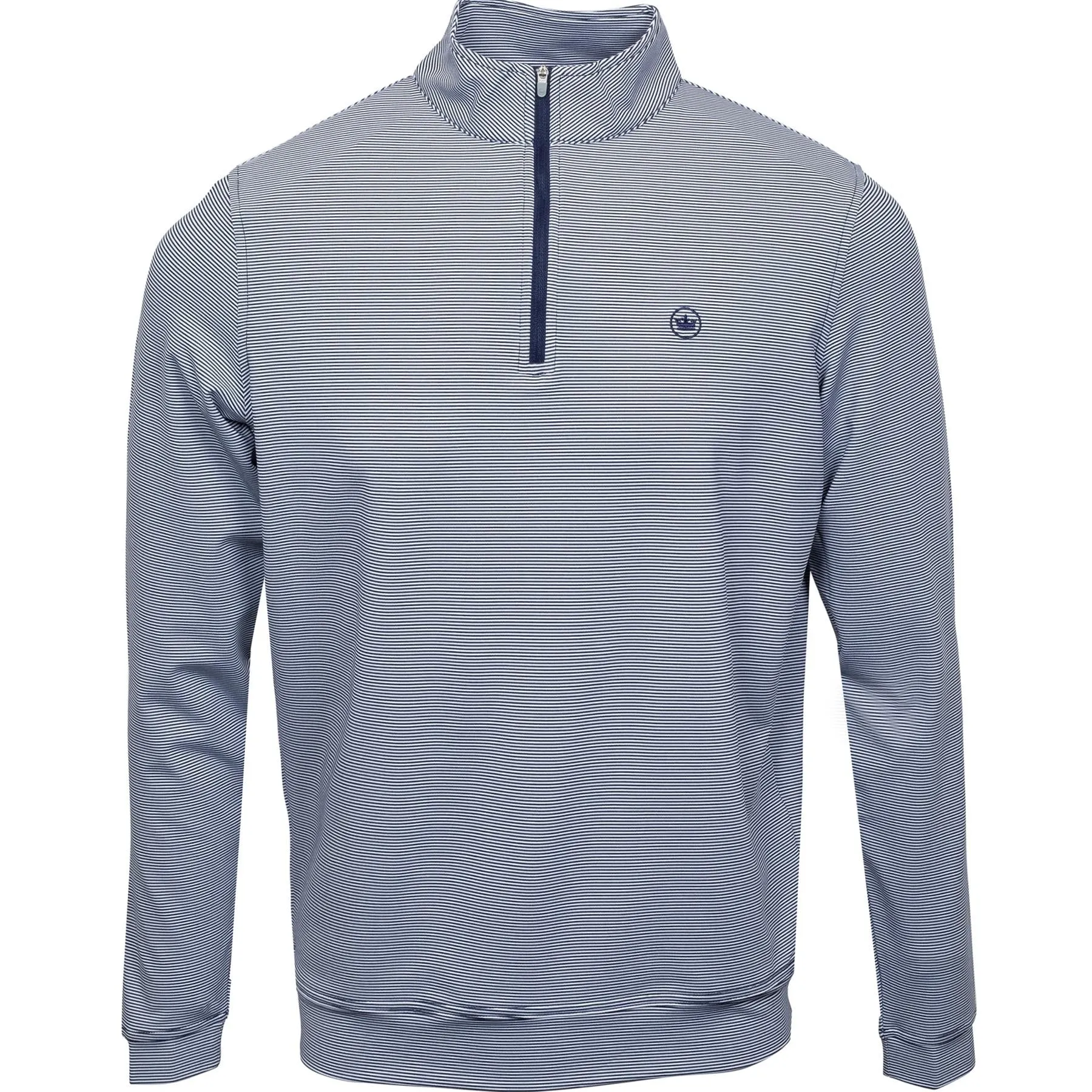 Perth Sugar Stripe Performance Quarter-Zip Cottage Blue/White - 2024