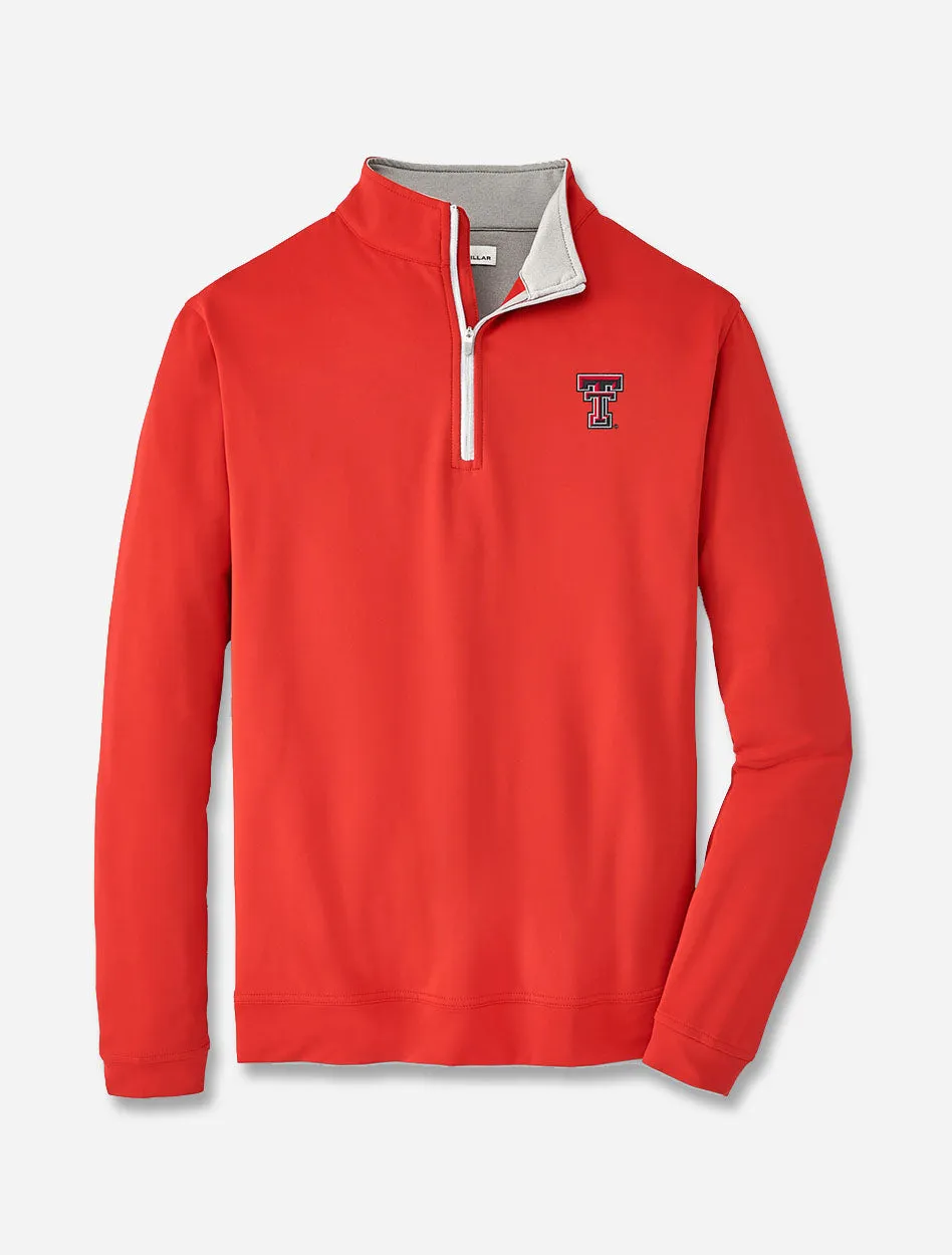 Peter Millar Texas Tech Red Raiders Double T  "Perth" Solid Quarter Zip Pullover