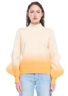 PH5 Liko Gradient Print Mockneck With Wavy Sleeves