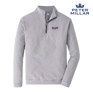 Phi Delt Peter Millar Mini Stripe Stretch Quarter Zip