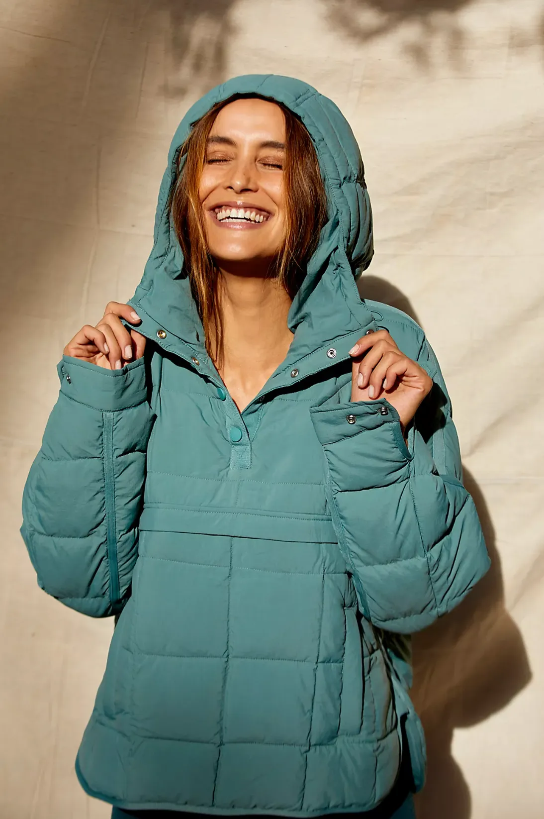 Pippa Packable Pullover, Glacier Mist