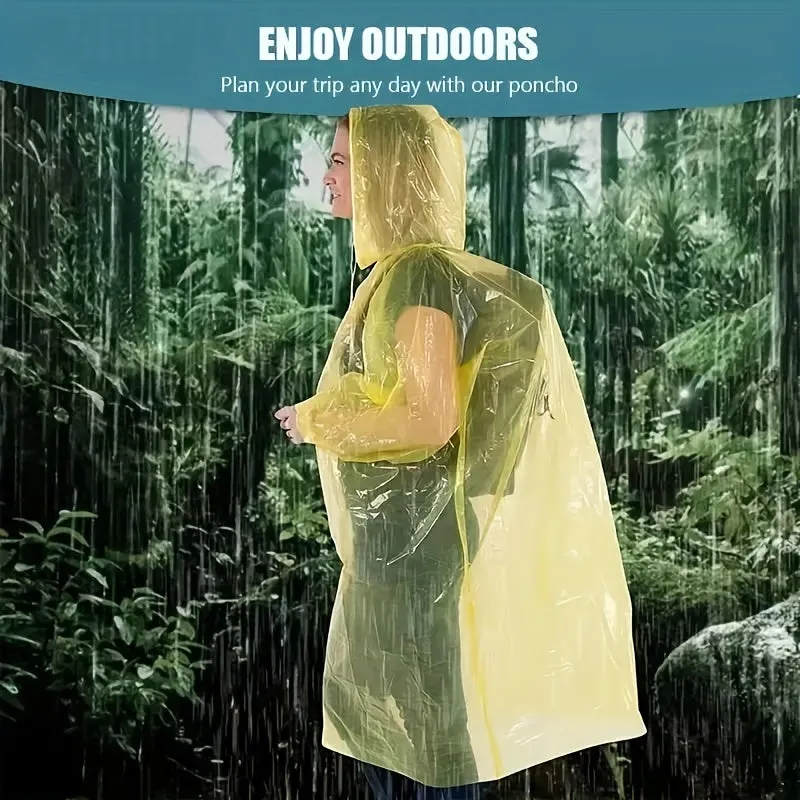 Portable Random Color Disposable Raincoat for Outdoor Travel