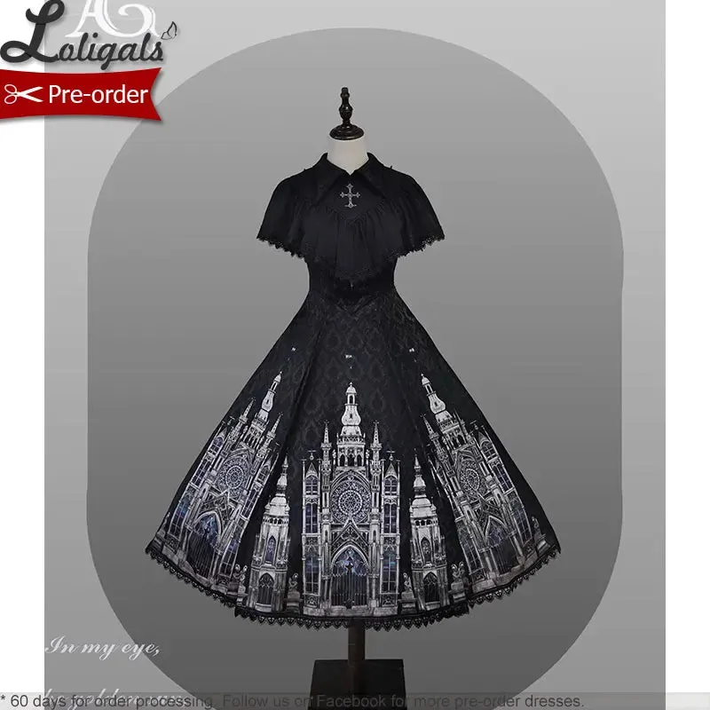 Pre-order Gothic Lolita Dress Long Party Dress by Alice Girl ~ Cross & Church